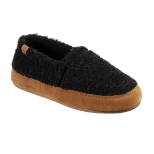 Acorn Women's Moccasin Slipper - Ela Fleece Lining, Black, Small | A21206BLKWS