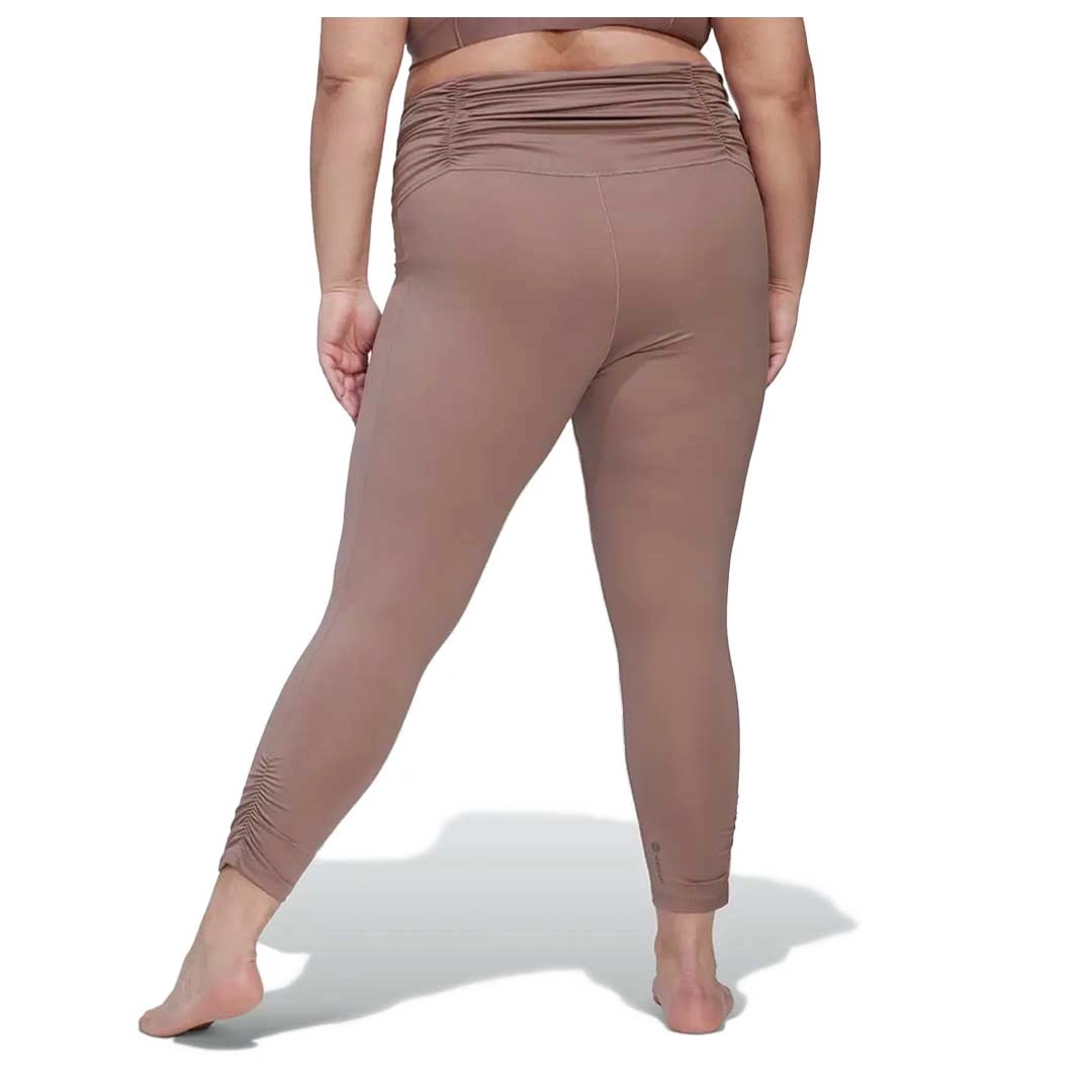 adidas - Women's Yoga Studio Gathered 7/8 Leggings (Plus Size) (HK6538)