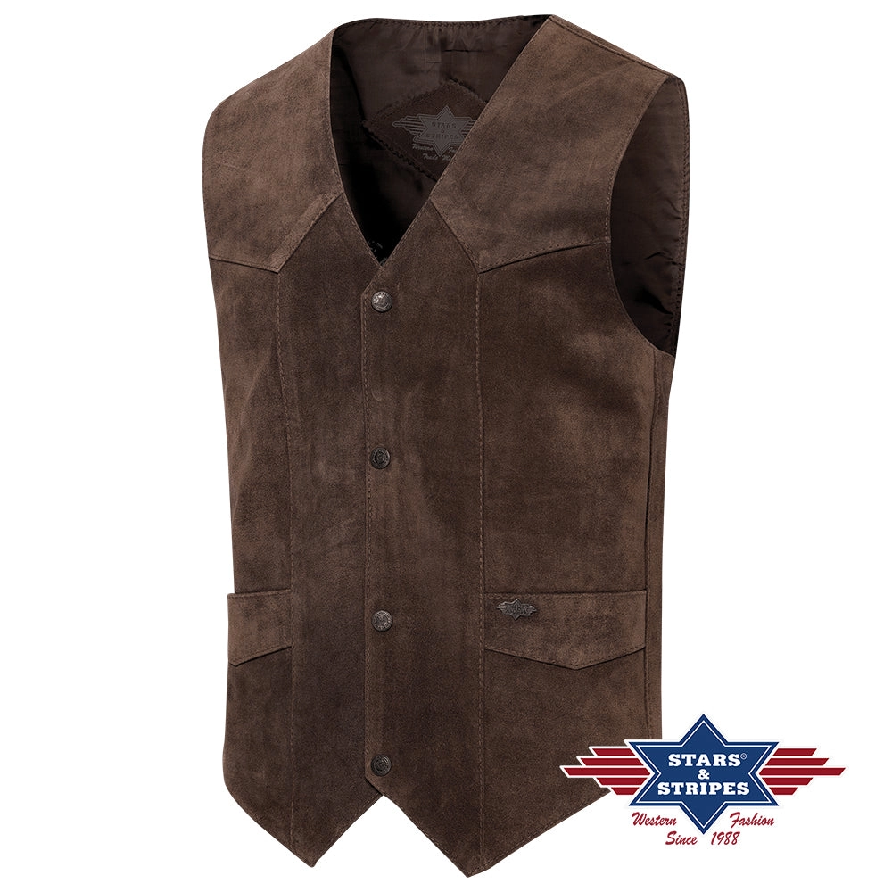 Alabama Men's Western Waistcoat Chocolate
