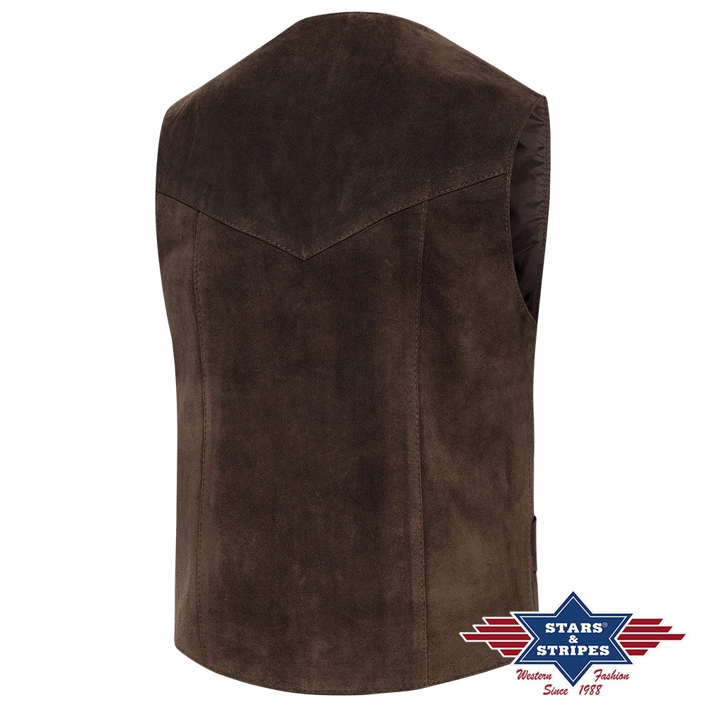 Alabama Men's Western Waistcoat Chocolate