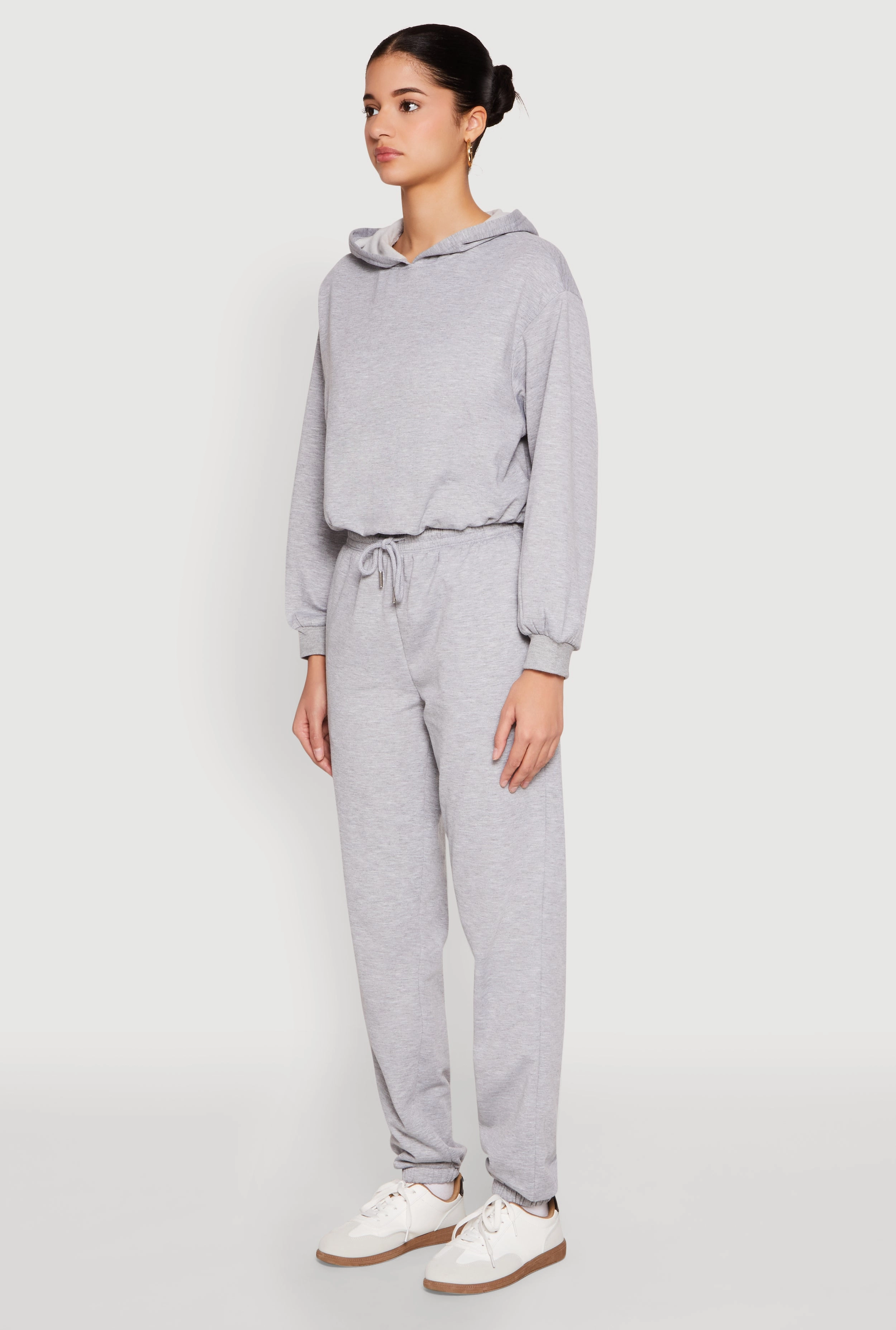 Almost Famous Bubble Hem Cropped Hoodie