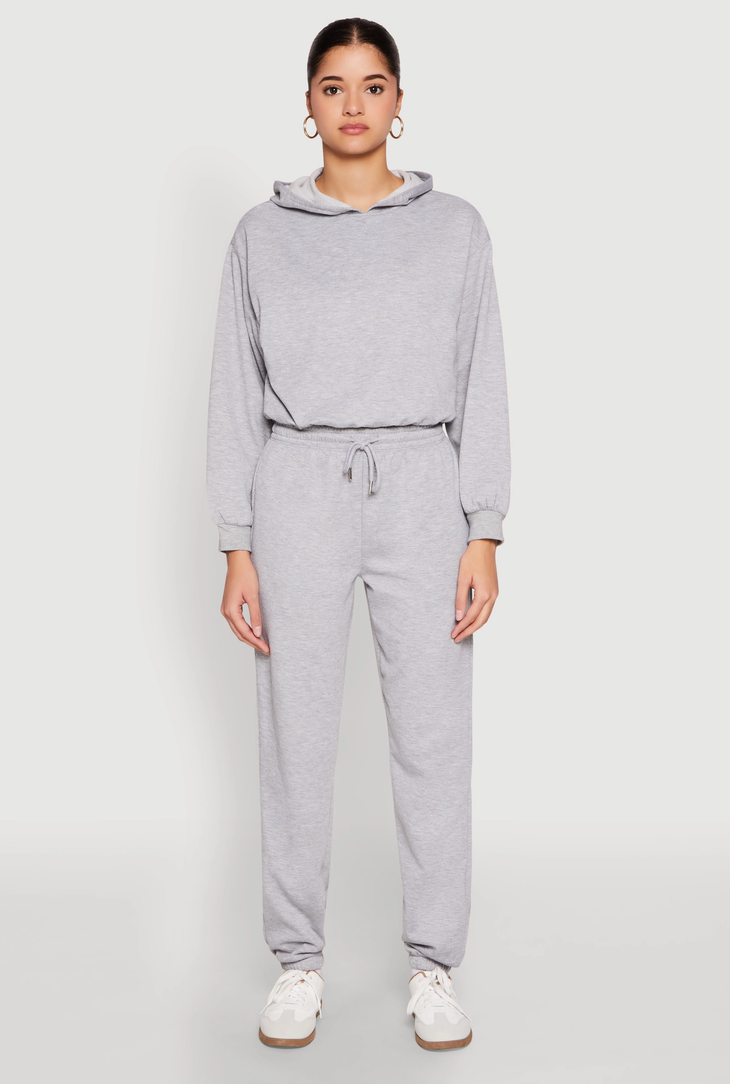 Almost Famous Bubble Hem Cropped Hoodie