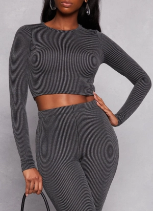 Almost Famous Ribbed Knit Long Sleeve Top