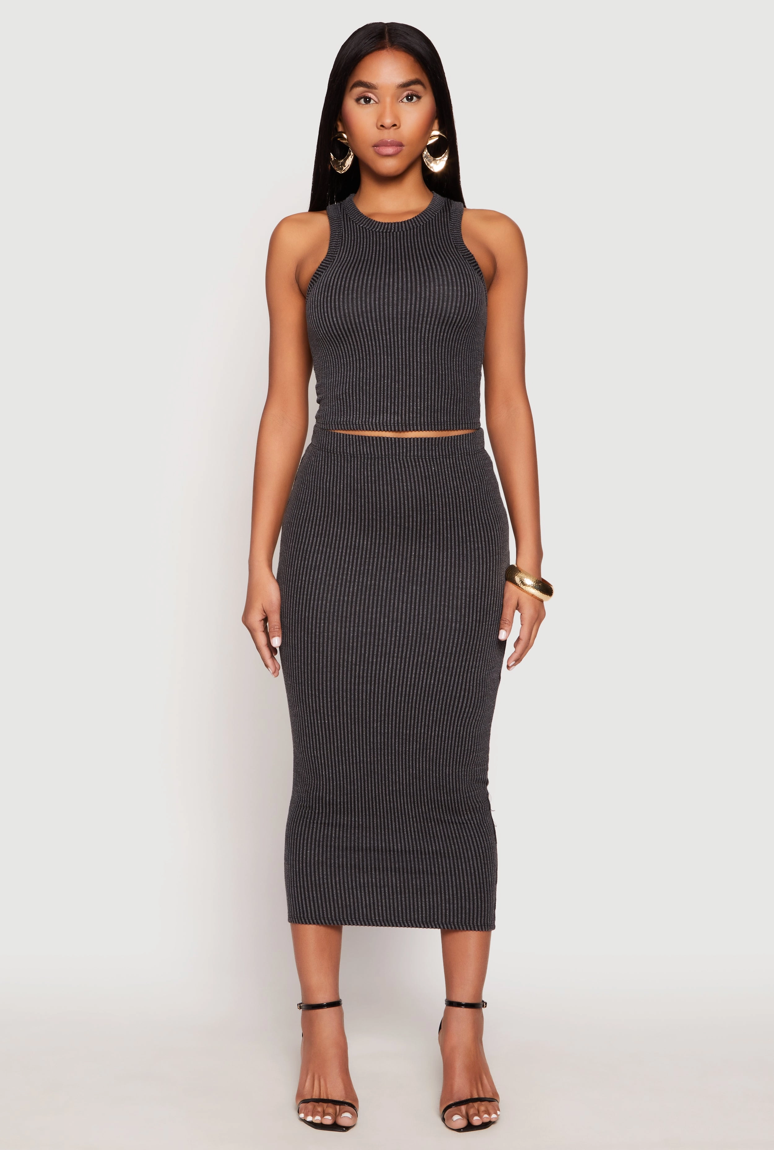 Almost Famous Ribbed Knit Racerback Tank Top