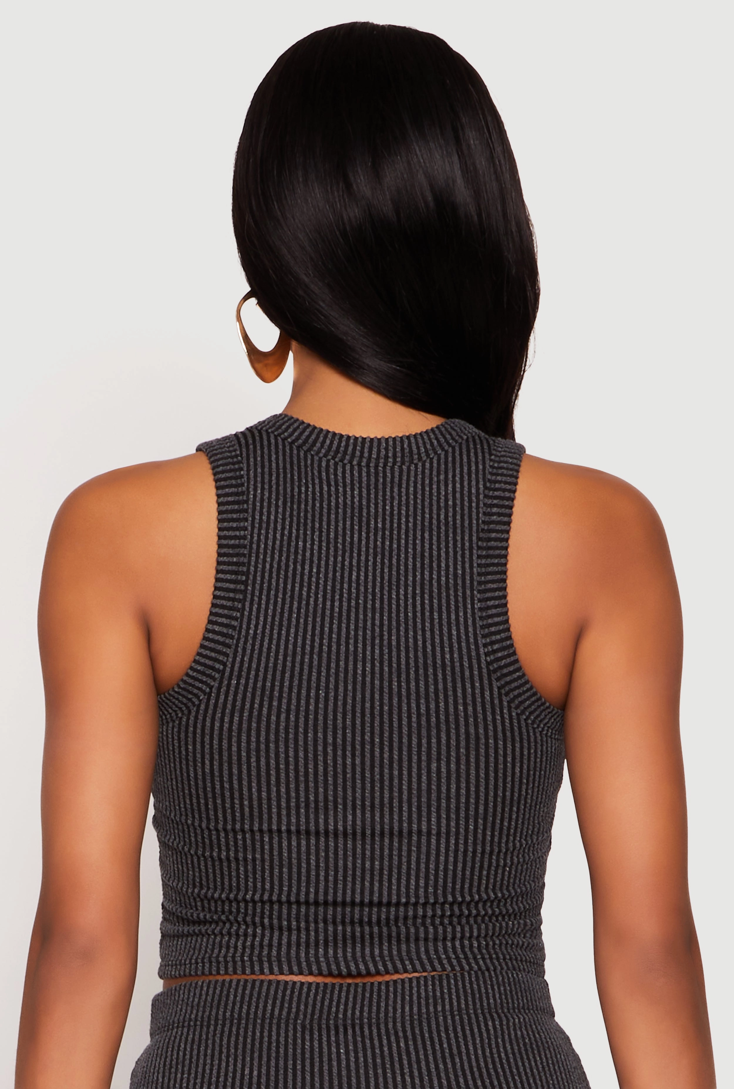 Almost Famous Ribbed Knit Racerback Tank Top