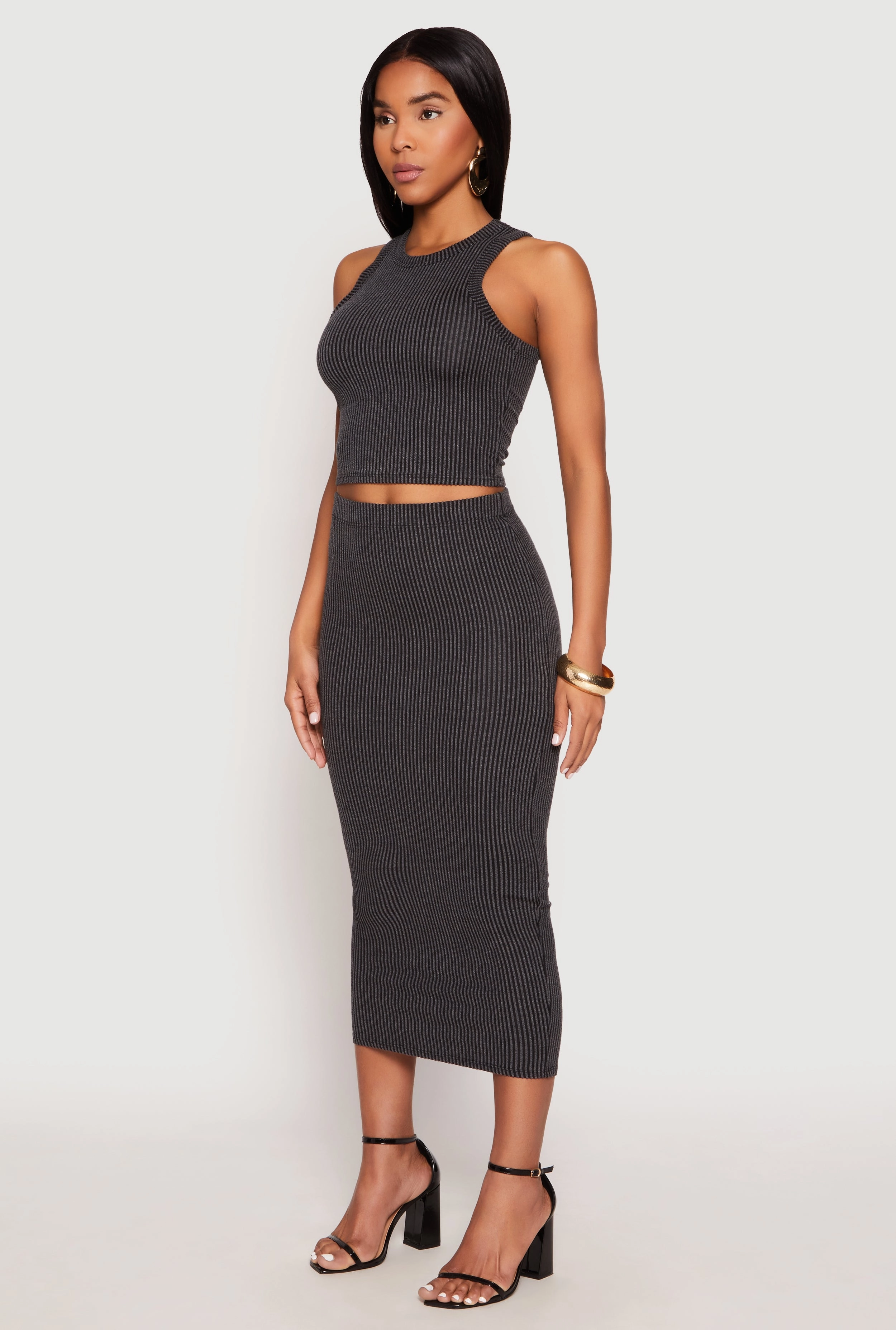 Almost Famous Ribbed Knit Racerback Tank Top