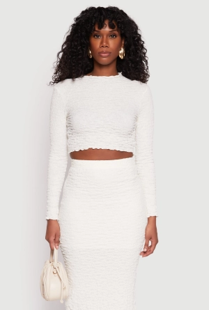 Almost Famous Textured Knit Crop Top