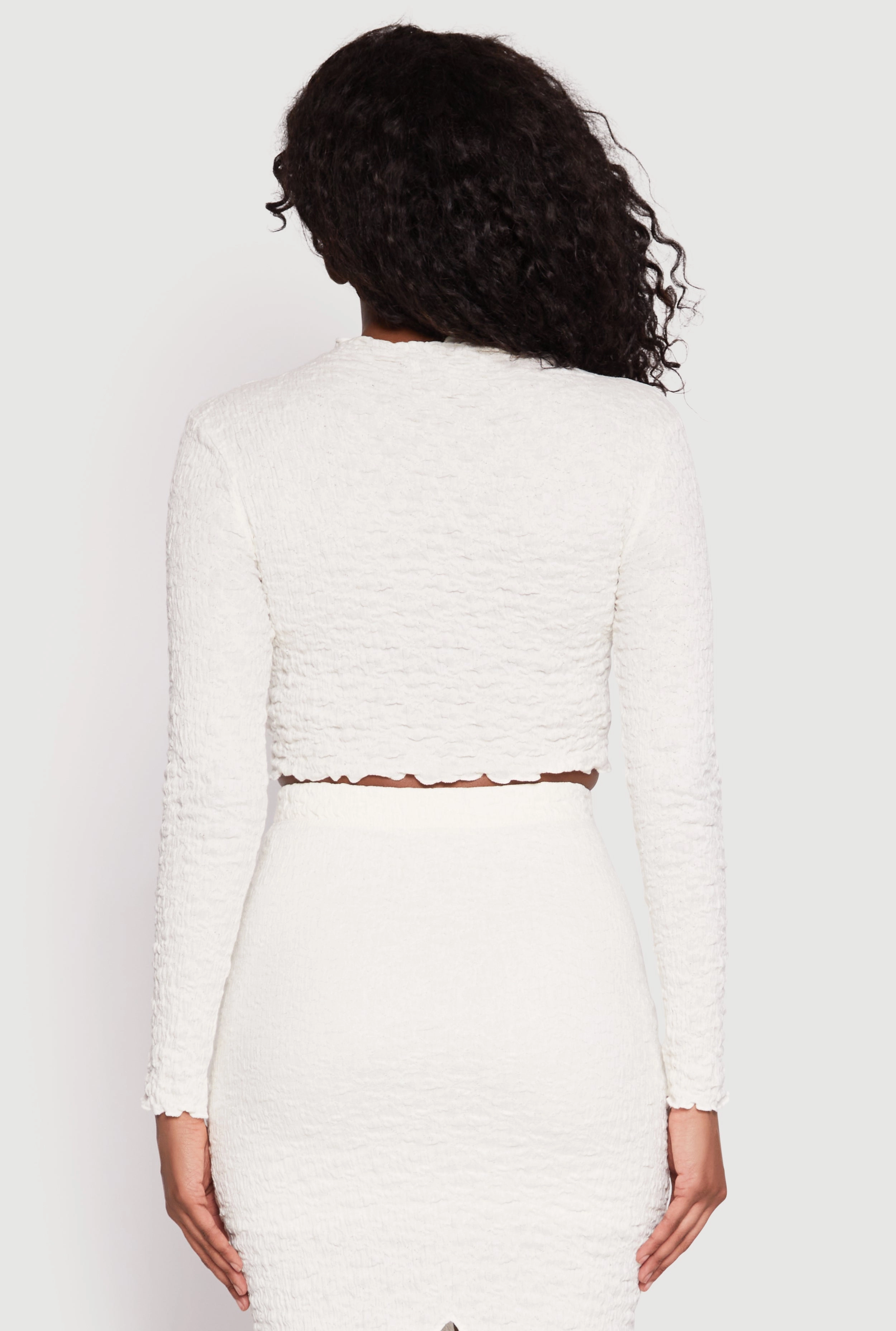 Almost Famous Textured Knit Crop Top