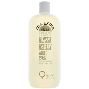 Alyssa Ashley Women's Bubbling Bath and Shower Gel - White Musk Luxurious, 25.5 oz