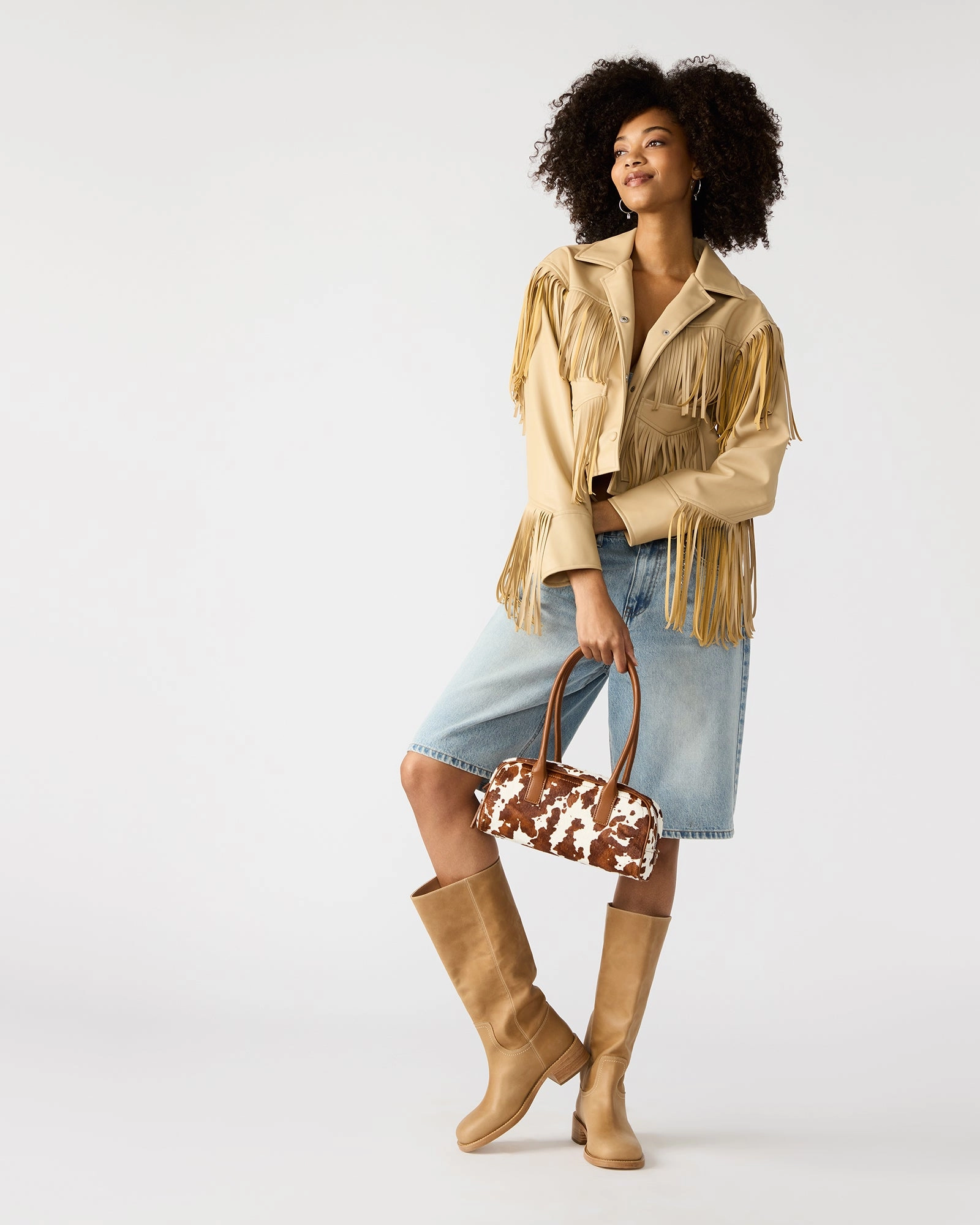 ANISE BAG BROWN COW PRINT