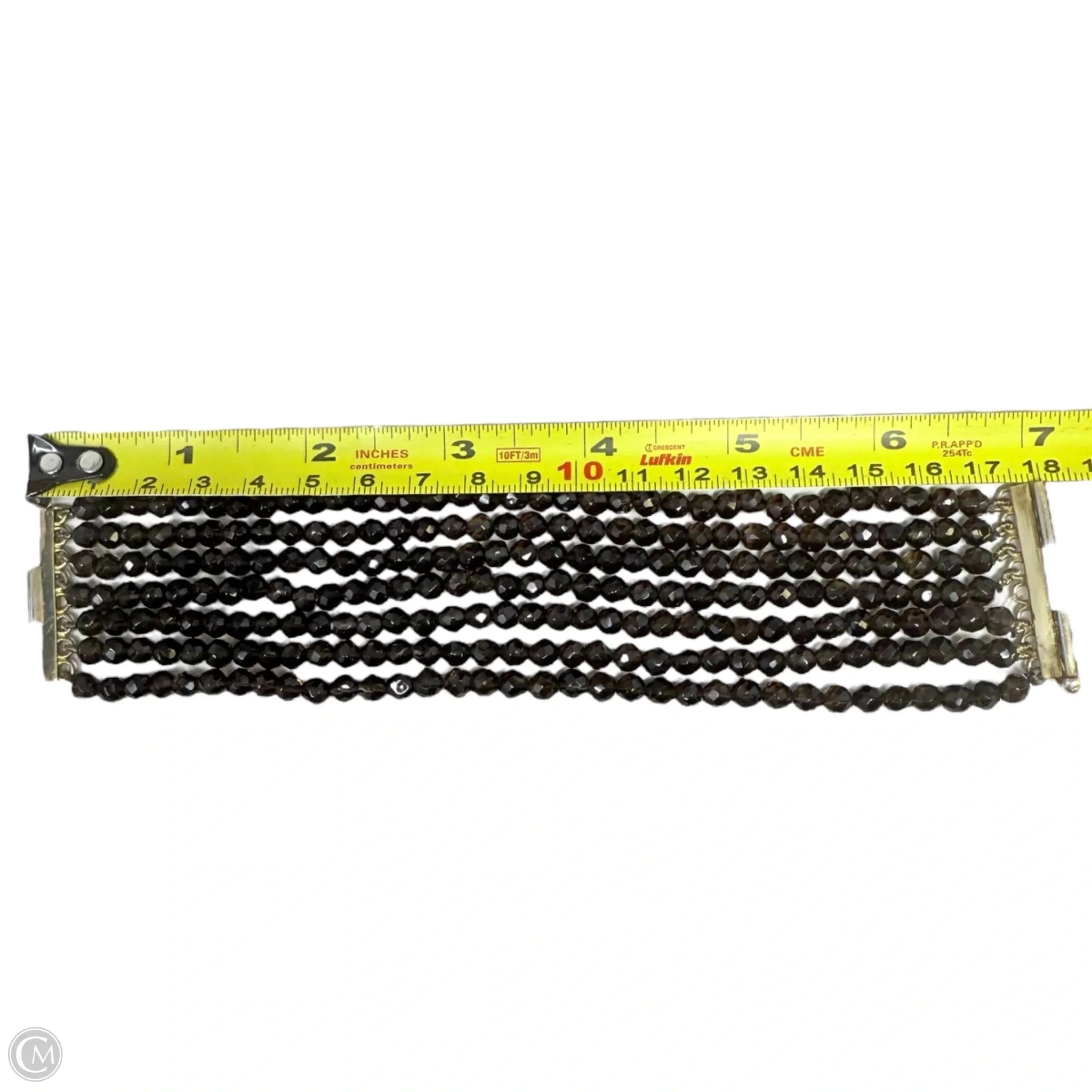 Antique Faceted Smoky Quartz Multi-Strand Bracelet Beaded By Unbranded