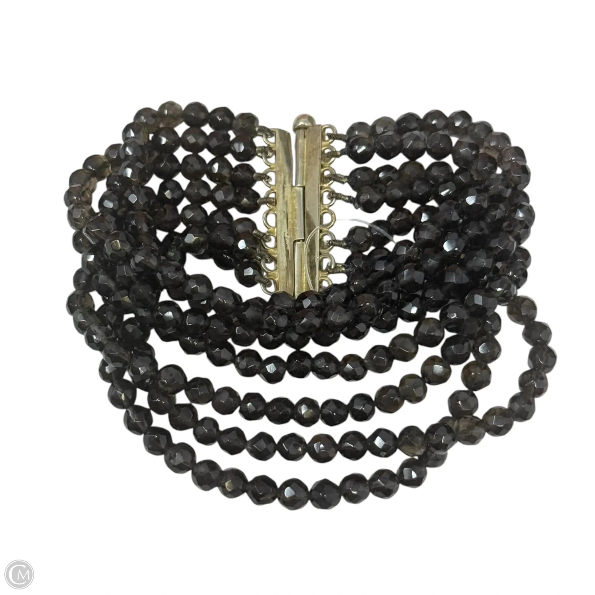 Antique Faceted Smoky Quartz Multi-Strand Bracelet Beaded By Unbranded