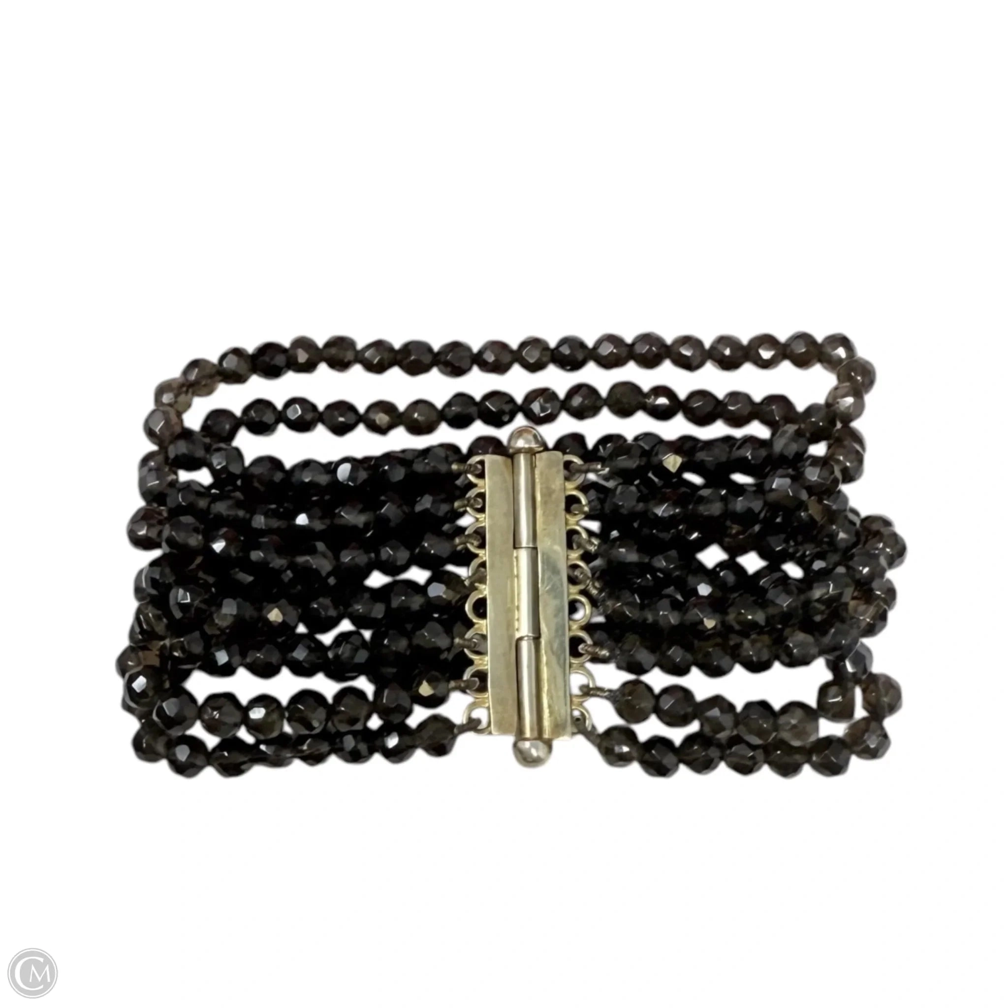 Antique Faceted Smoky Quartz Multi-Strand Bracelet Beaded By Unbranded