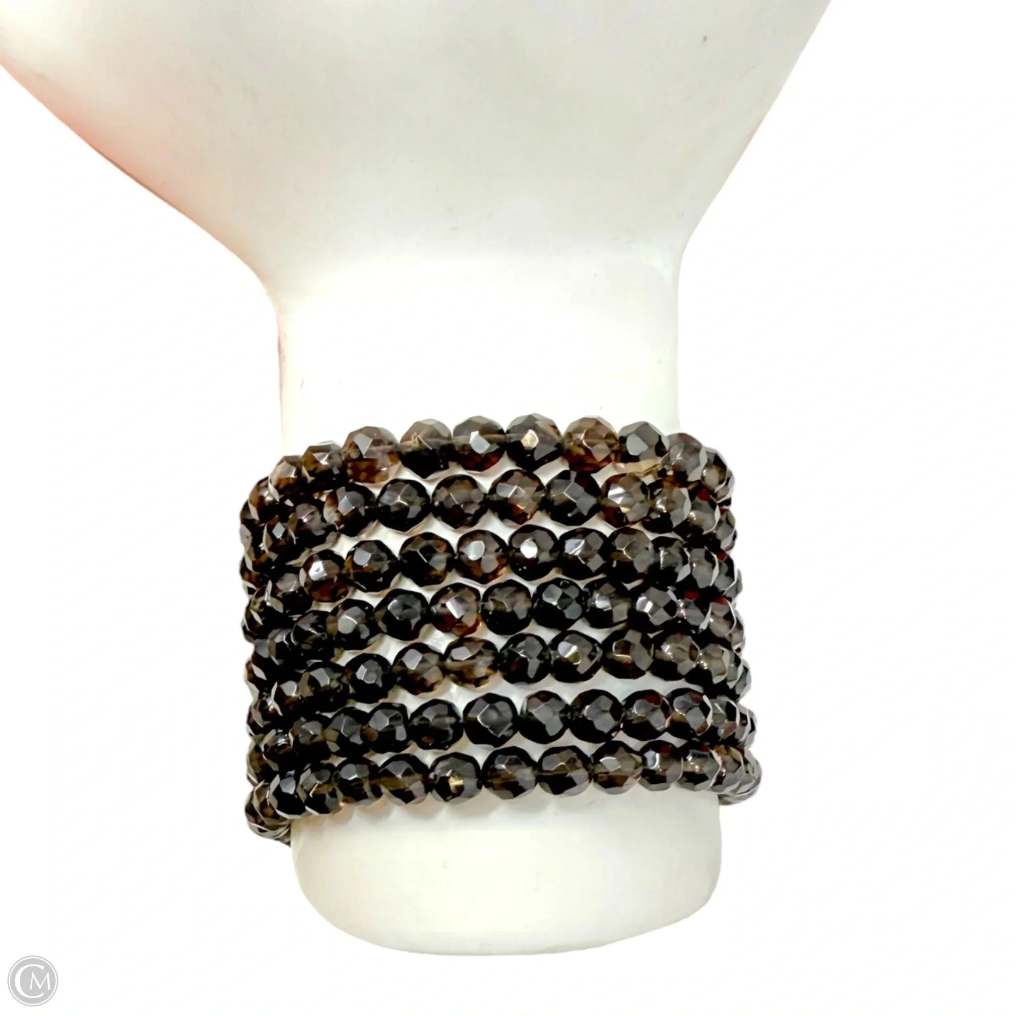 Antique Faceted Smoky Quartz Multi-Strand Bracelet Beaded By Unbranded