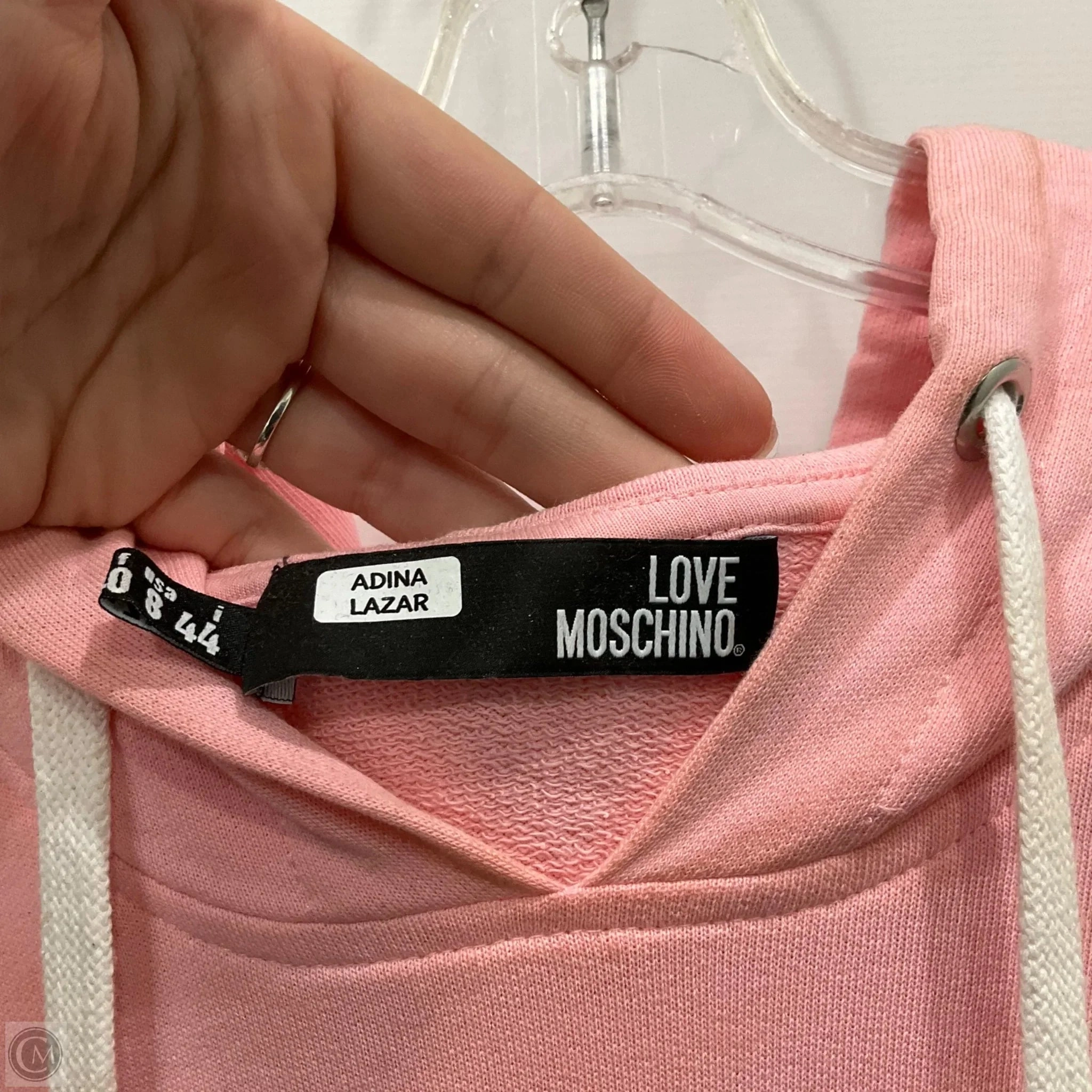 AS IS Sweatshirt Hoodie By Love Moschino In Pink, Size: M