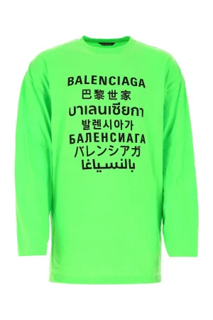Balenciaga Languages Oversized Long-Sleeve T-Shirt