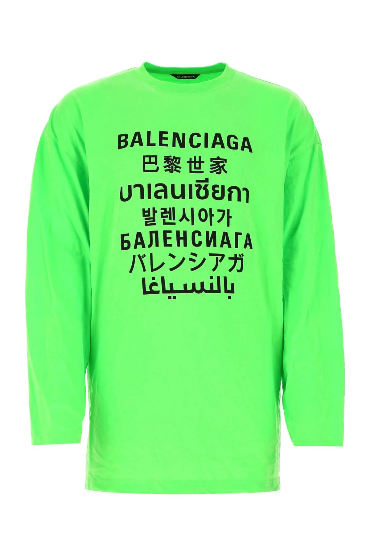 Balenciaga Languages Oversized Long-Sleeve T-Shirt
