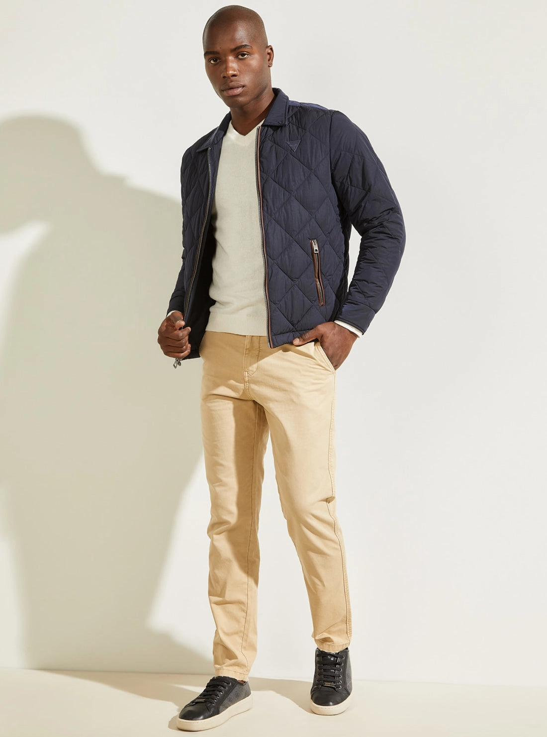 Beige Max Mid-Rise Slim Pants