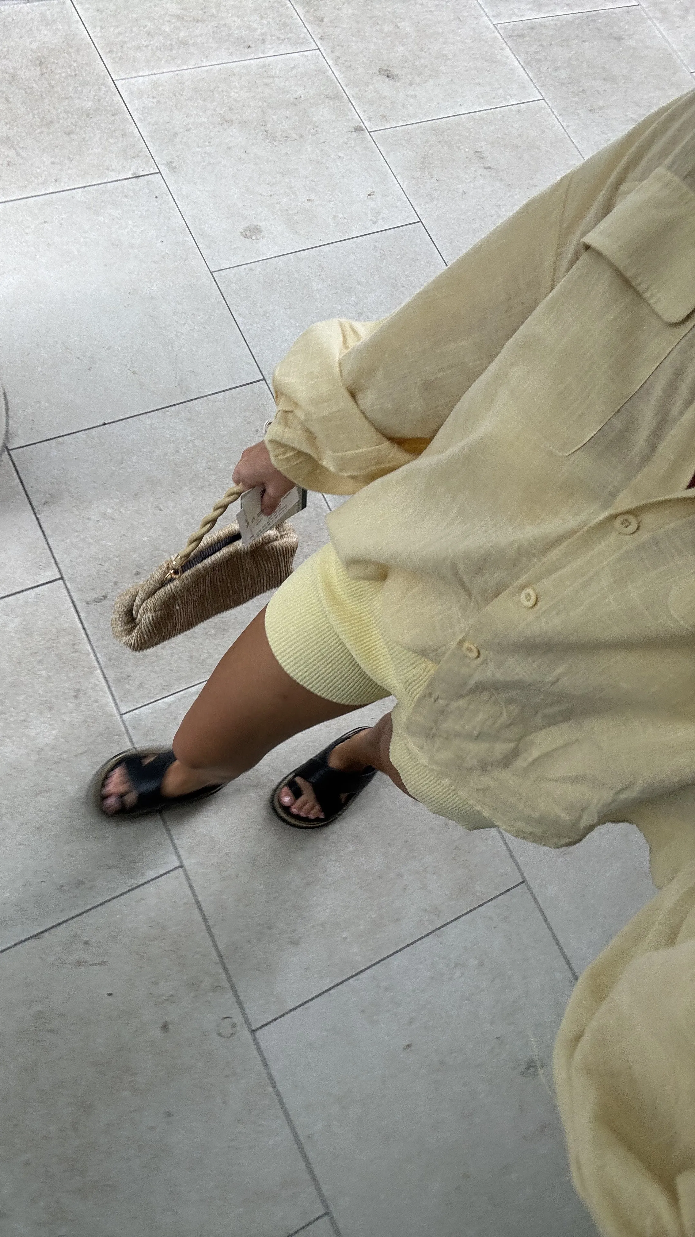 Bianca Oversized Button Up Shirt - Lemon