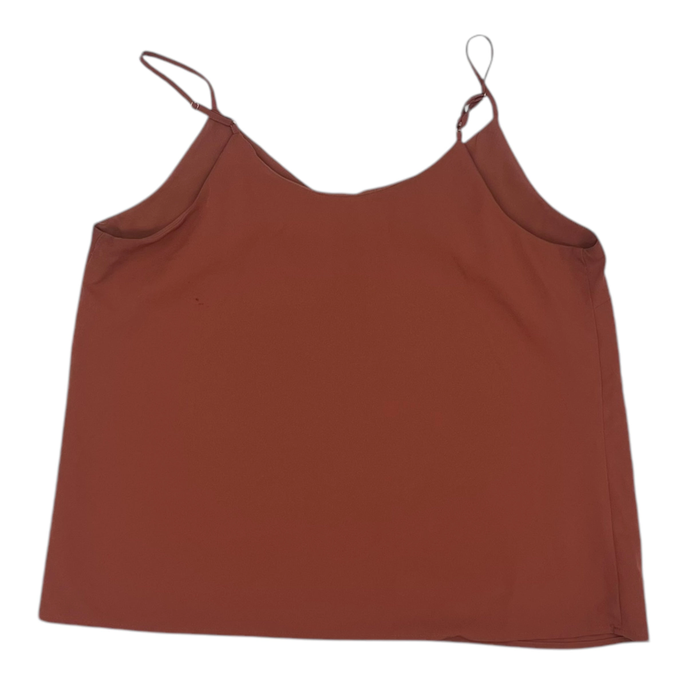 Blouse Sleeveless By A New Day In Brown, Size:L