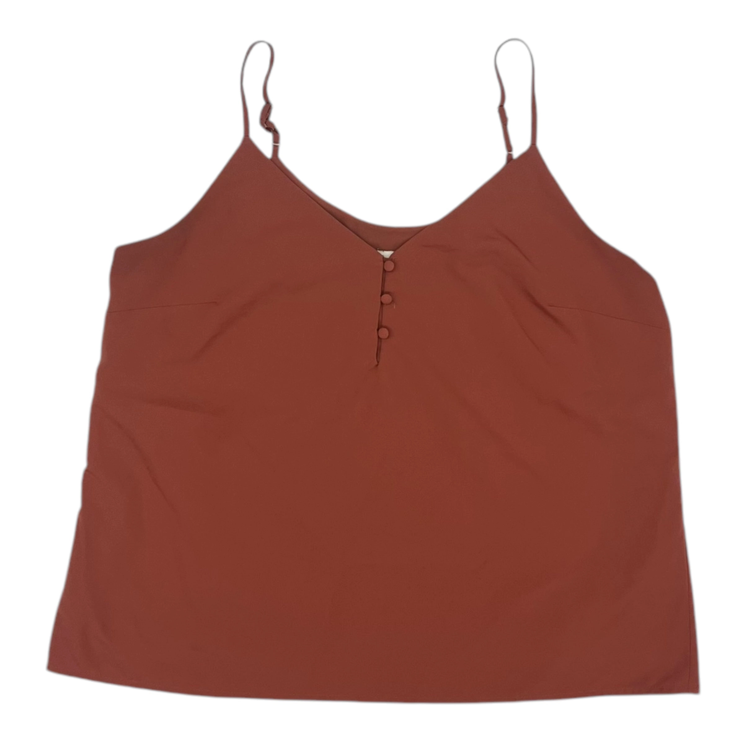 Blouse Sleeveless By A New Day In Brown, Size:L