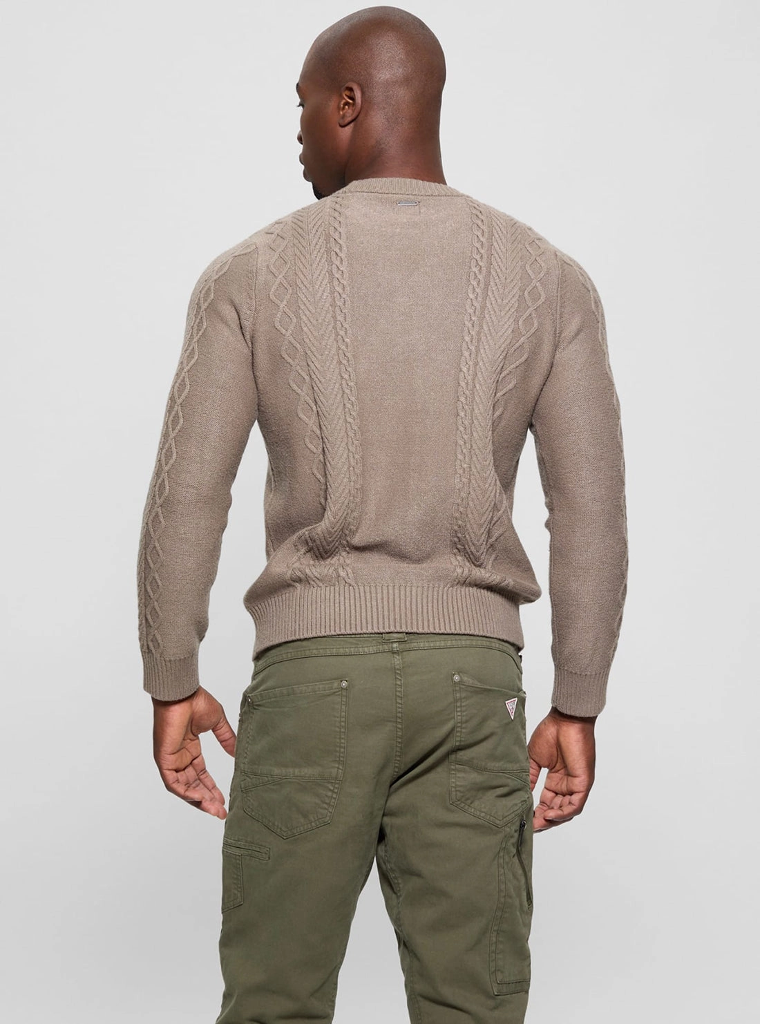 Brown Noah Cable Knit Jumper