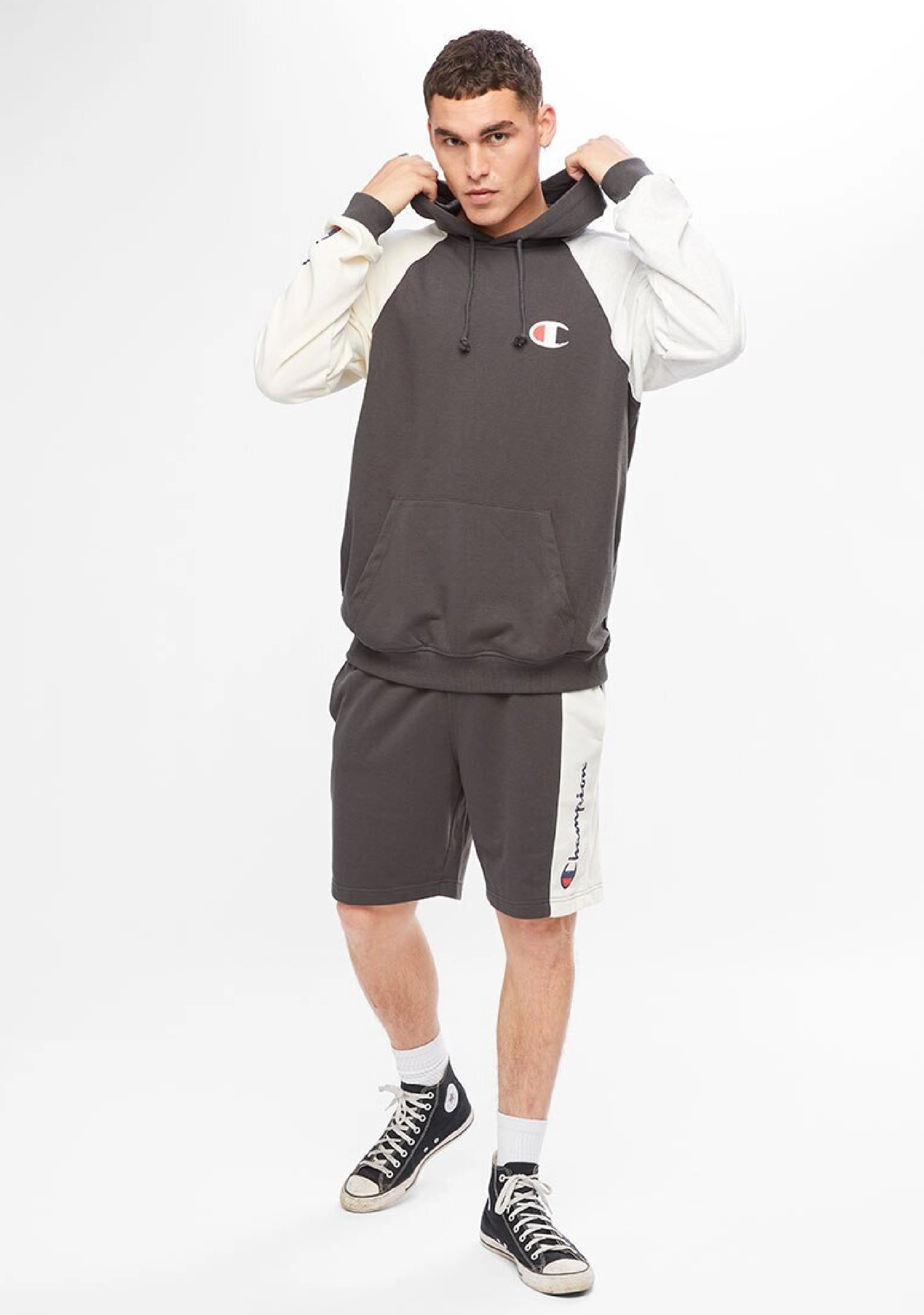 Champion Mens French Terry Colourblock Hoodie