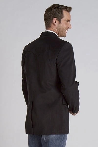Circle S Mens Black 100% Microsuede Big Houston Western Jacket Blazer 56 RX