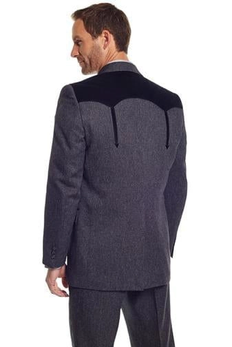 Circle S Mens Charcoal Polyester Boise Sportcoat Jacket Blazer 40 L