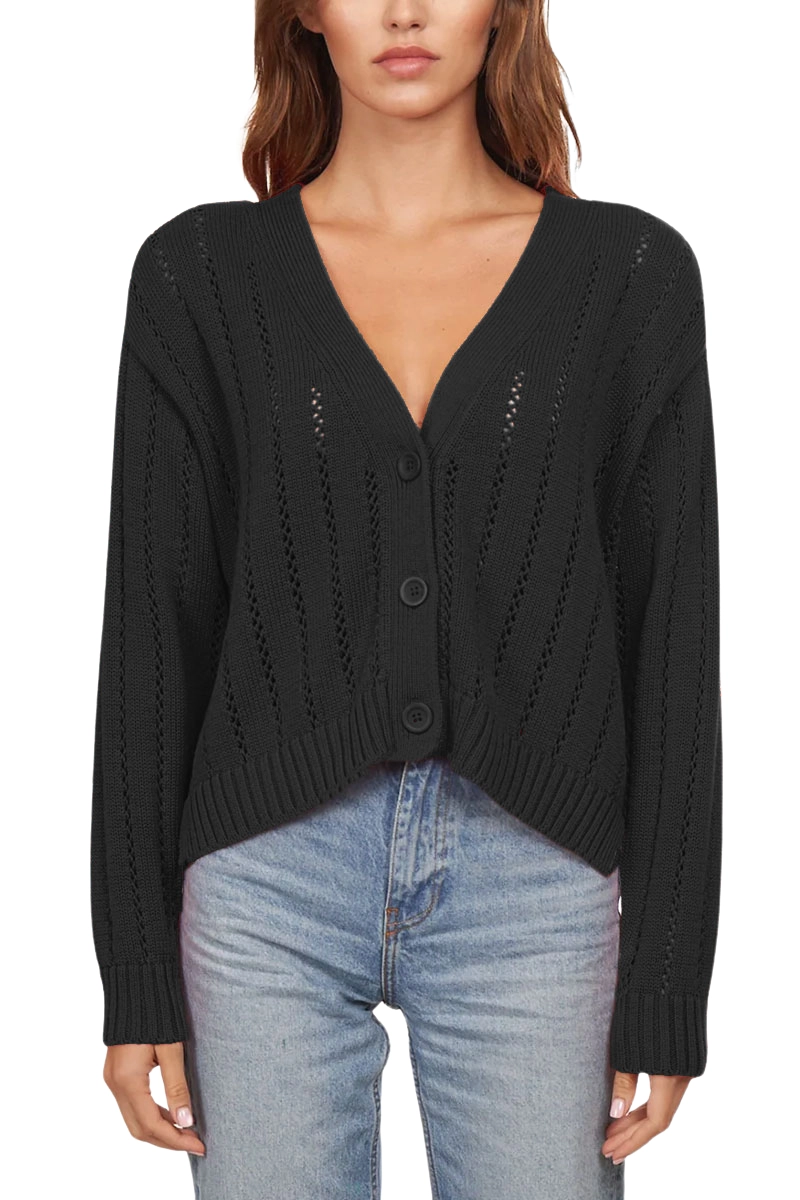Cropped V-Neck Cardigan