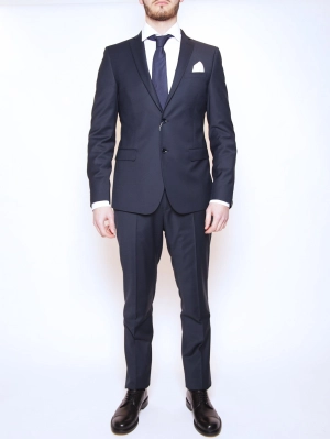 Dark Blue Single Breasted Suit