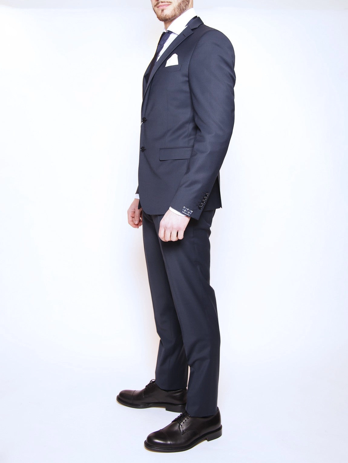 Dark Blue Single Breasted Suit