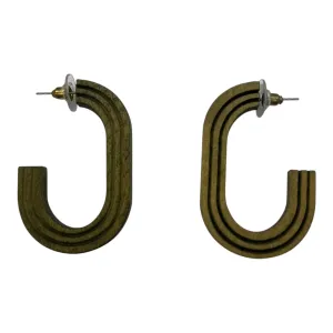 Earrings Hoop By Clothes Mentor In Brown