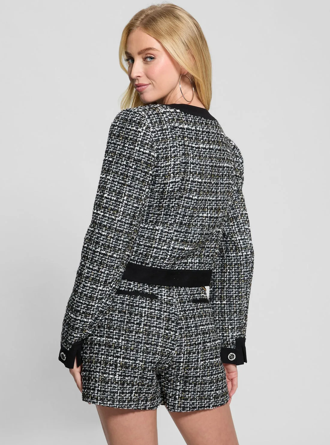 Eco Black Yvonne Denim Tweed Jacket