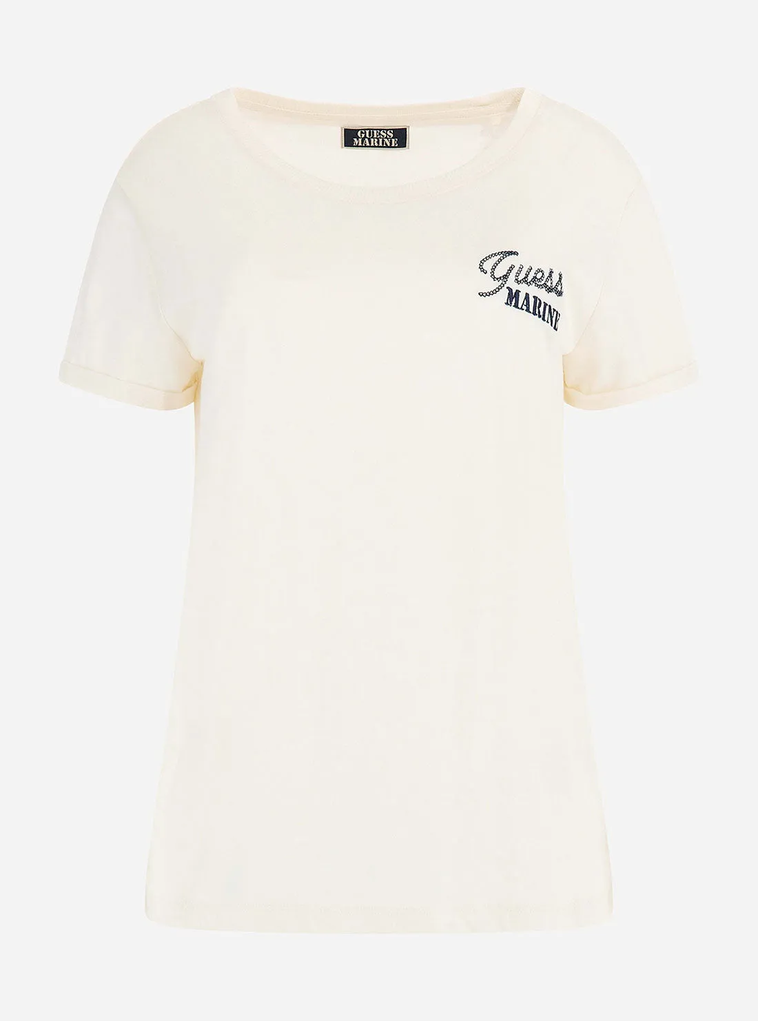Eco Cream White Marine Logo T-Shirt