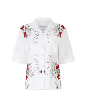 Embroidered Linen Shirt