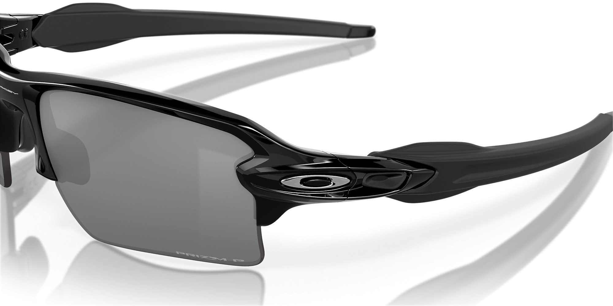 FLAK 2.0 XL POLISHED BLACK W/ PRIZM BLACK POLARIZED