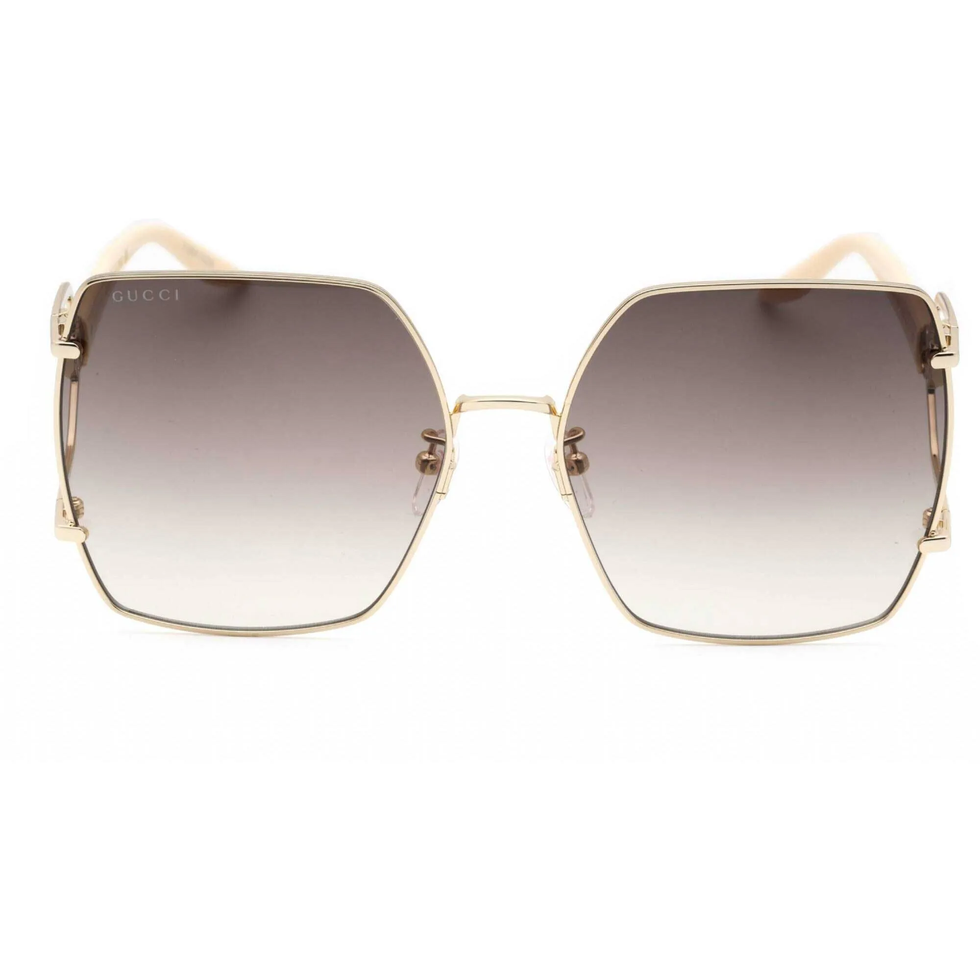 Gucci Women's Sunglasses - Gold/Ivory Oversized Full Rim Metal Frame | GG1564SA 003