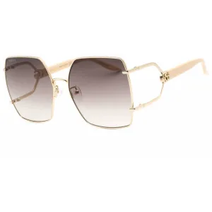 Gucci Women's Sunglasses - Gold/Ivory Oversized Full Rim Metal Frame | GG1564SA 003