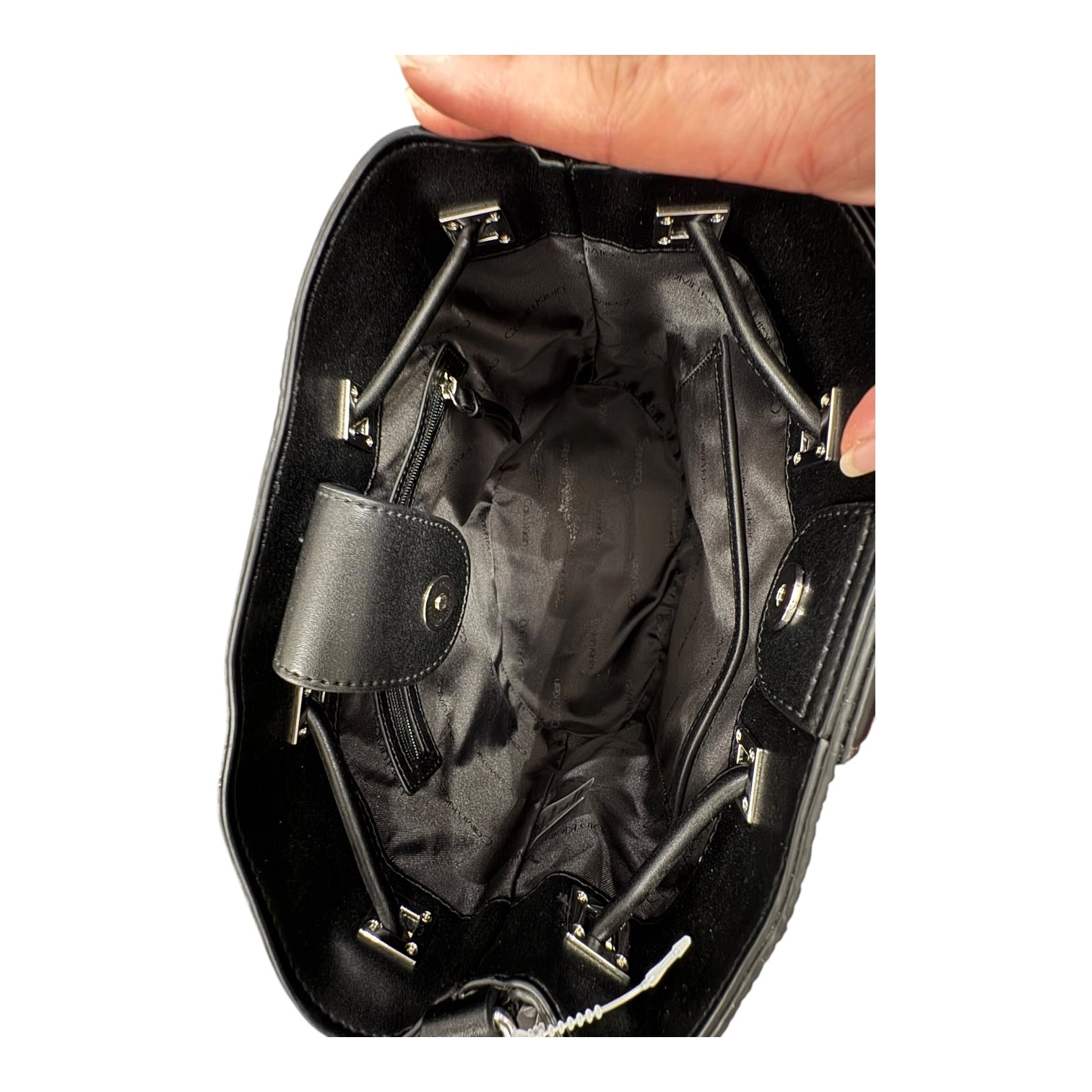 Handbag By Calvin Klein In Black, Size:Medium