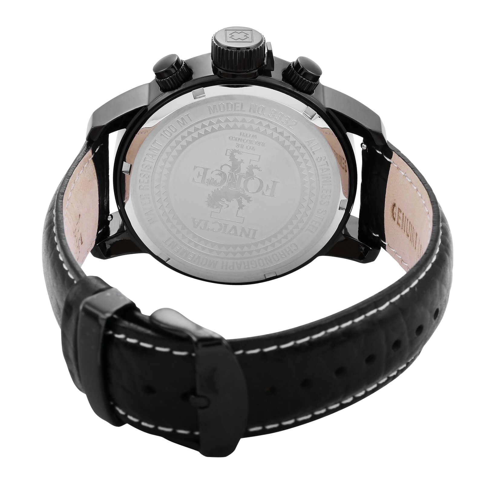 Invicta Men's Chronograph Leather Strap Watch - S1 Rally Lefty Black Dial | 3332