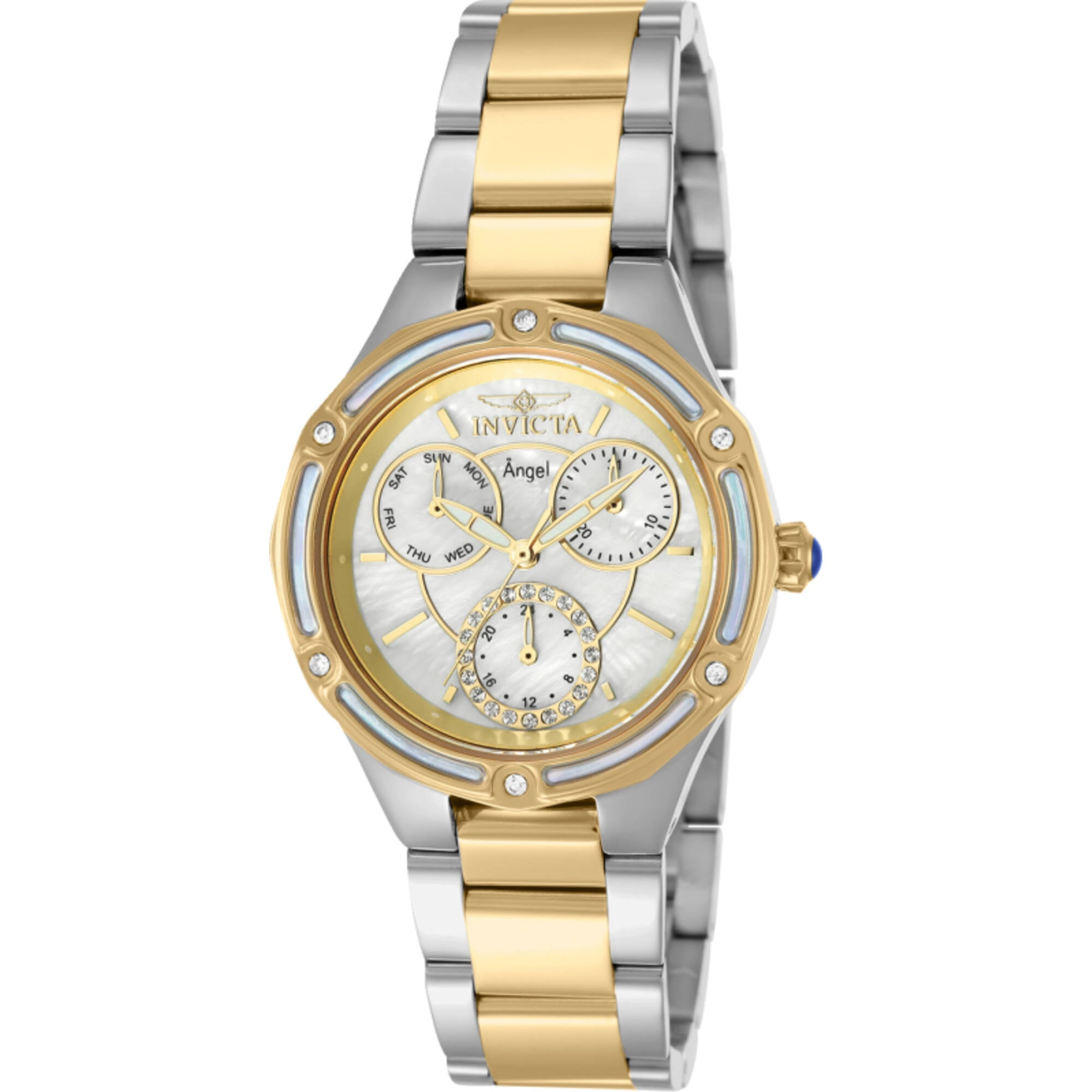 Invicta Women's Watch - Angel Chronograph White MOP Dial Two Tone Bracelet | 40378