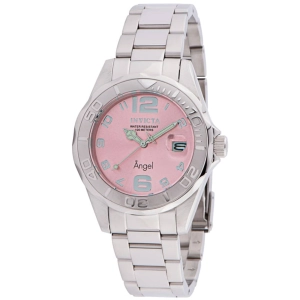 Invicta Women's Watch - Angel Quartz Pink Dial Silver Stainless Steel Bracelet | 36053