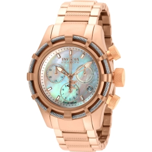Invicta Women's Watch - Bolt Chronograph Mop Dial Rose Gold Steel Bracelet | 90010