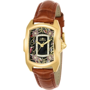Invicta Women's Watch - Lupah Quartz Yellow Gold Case Brown Leather Strap | 23223