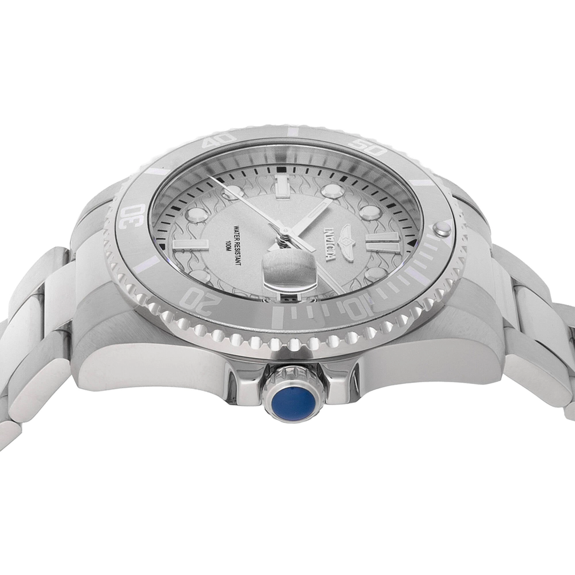 Invicta Women's Watch - Pro Diver Quartz Silver Tone Dial Steel Bracelet | 46687