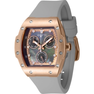 Invicta Women's Watch - Racing Quartz MOP Dial Grey Silicone Strap Day-Date | 45647