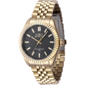 Invicta Women's Watch - Specialty Quartz Black Dial Yellow Gold Steel Bracelet | 47504