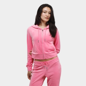Juicy Couture Women's OG Big Bling Full Zip Hoodie / Hot Hot Pink
