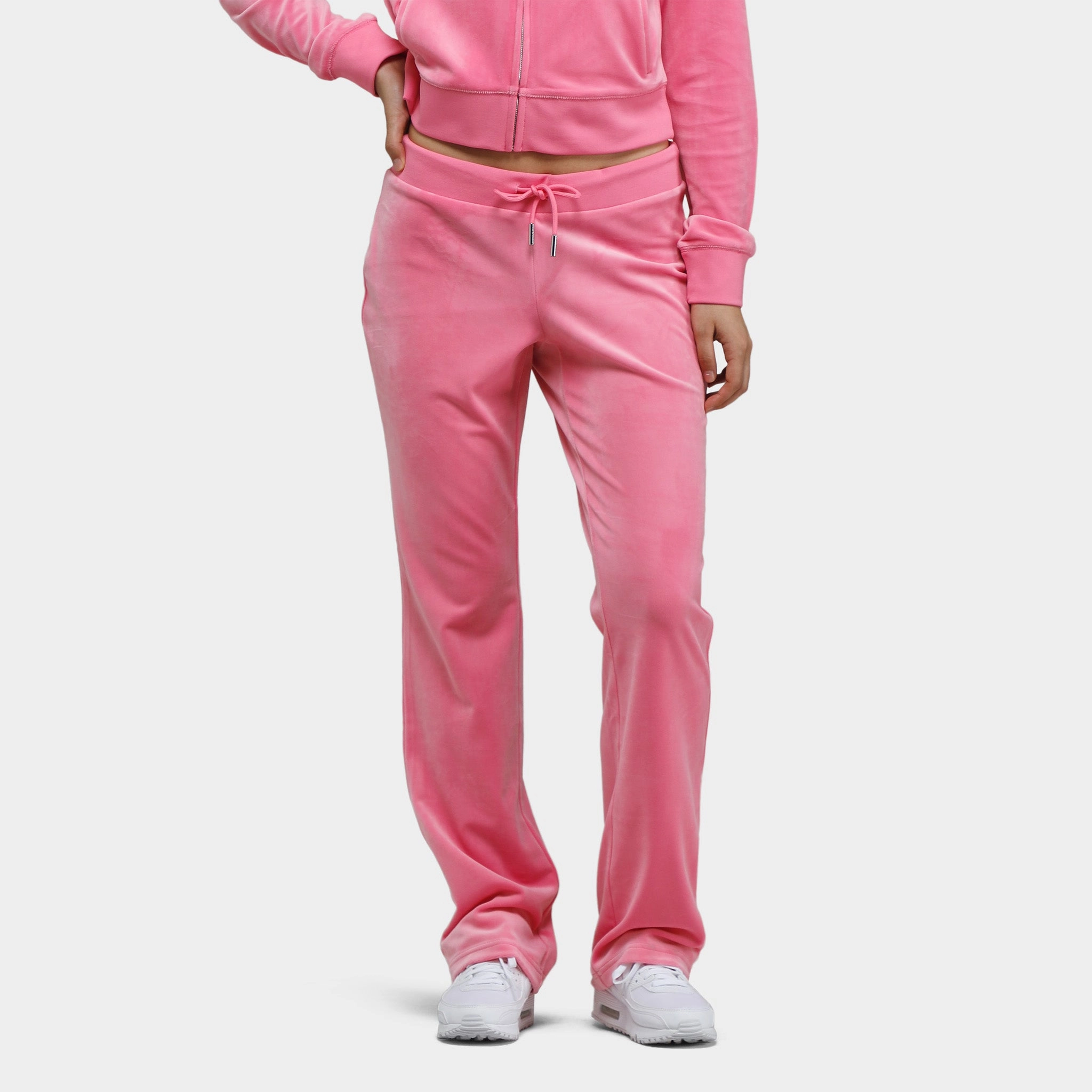 Juicy Couture Women's OG Big Bling Velour Track Pants / Hot Hot Pink